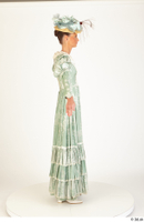  Photos Woman in Historical Dress 4 19th Century Green Dress a poses whole body 0007.jpg